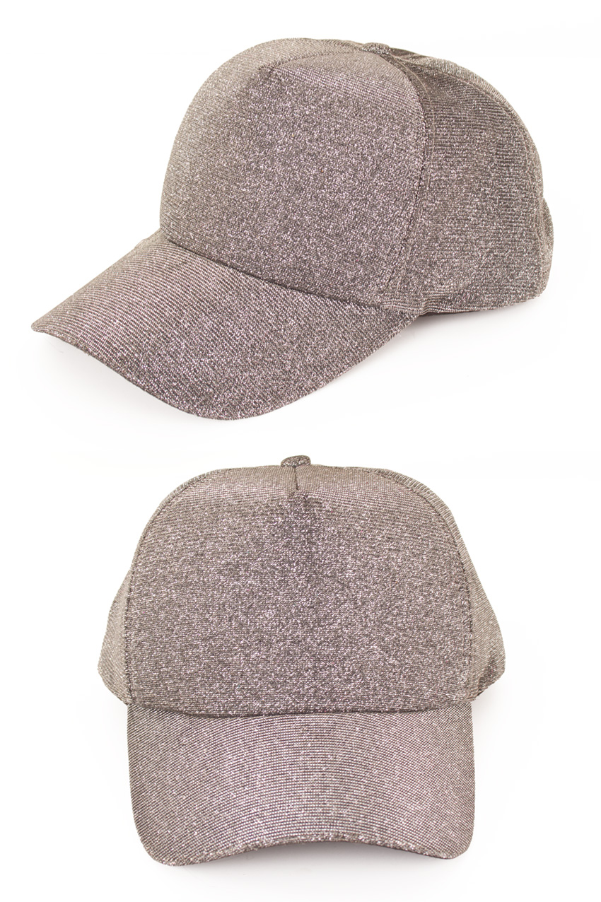 Baseballcap  glitter silver