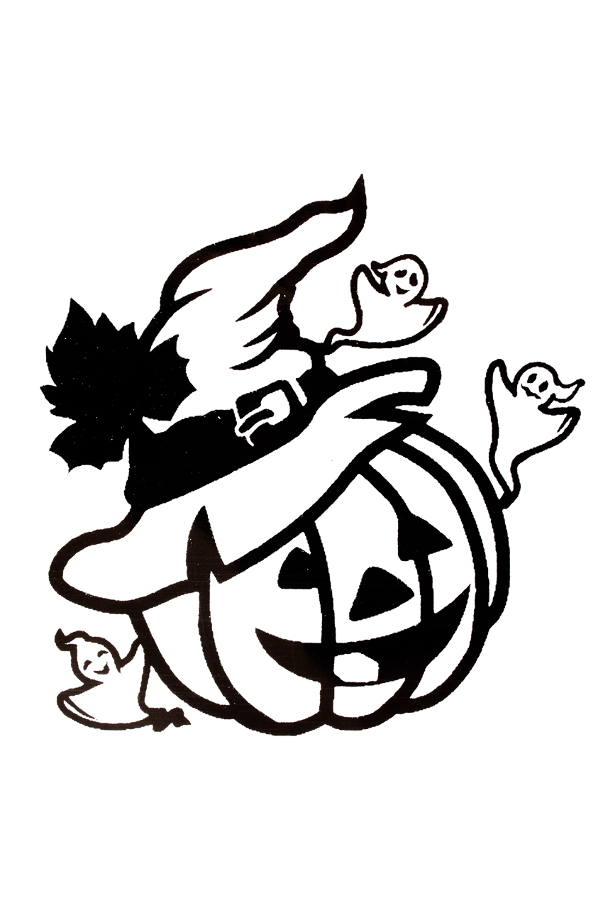 QuickTattoo glitter stencil Pumpkin