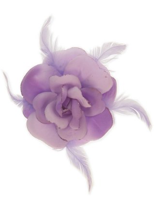 Fascinator lilac glitter flower with clip and elastic band