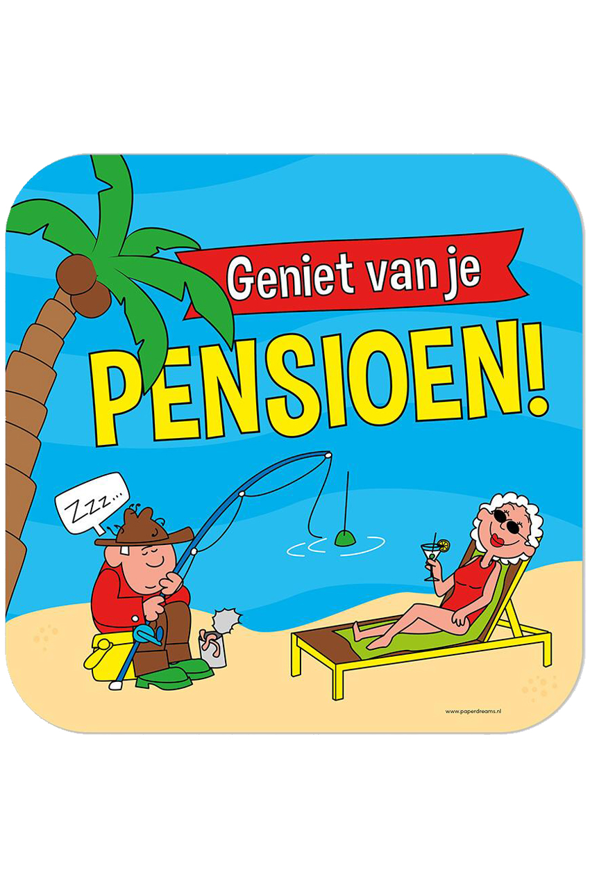 Tribute shield geniet van je pensioen cartoon