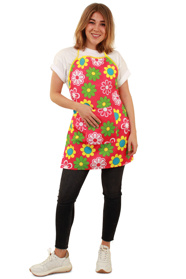 Cooking apron flowers one size