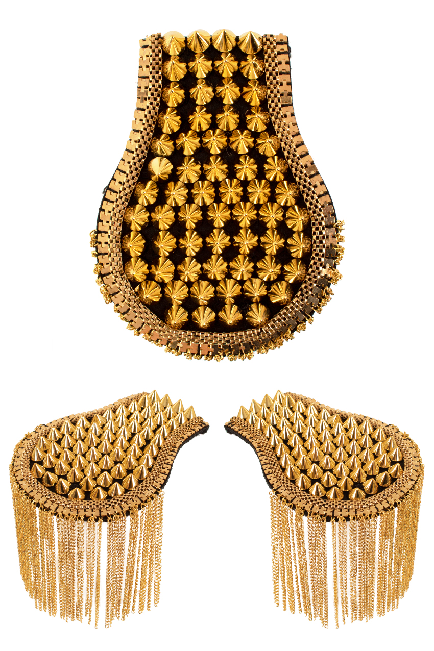 Epaulettes with spikes gold