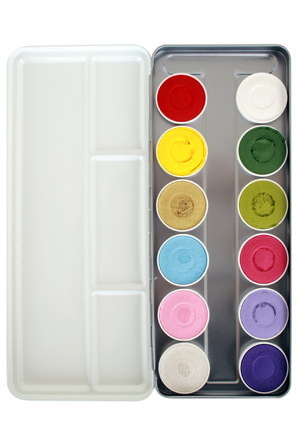 Superstar Aqua Face- and Bodypaint palette 12 colours BOTANICAL 139-63.7