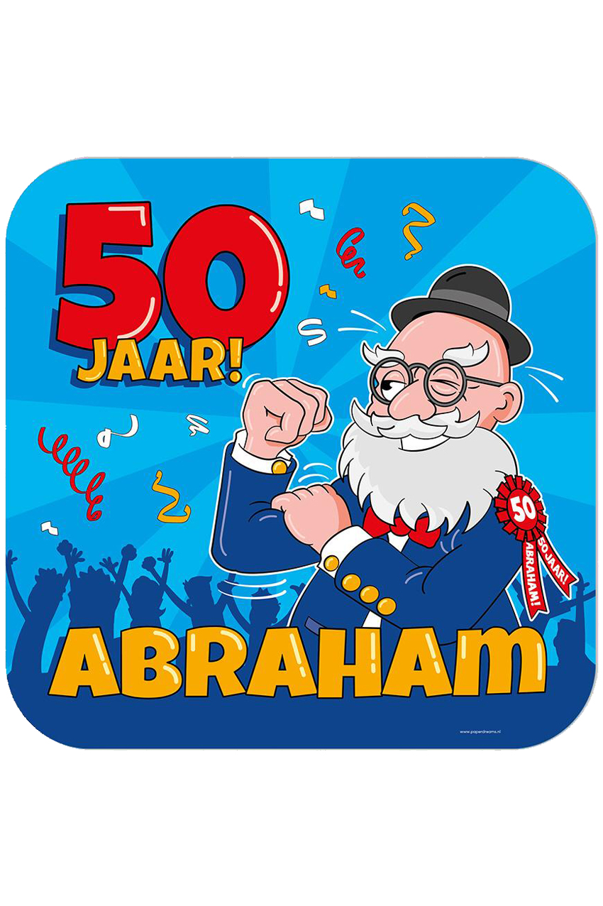 Tribute shield Abraham 50 years cartoon