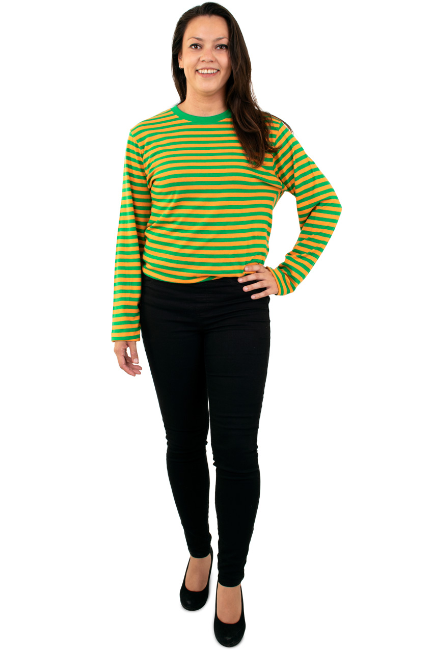 Sailor shirt orange / green long sleeve 