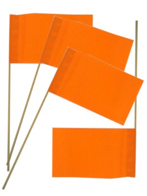 Flag paper on stick orange per 50 pieces