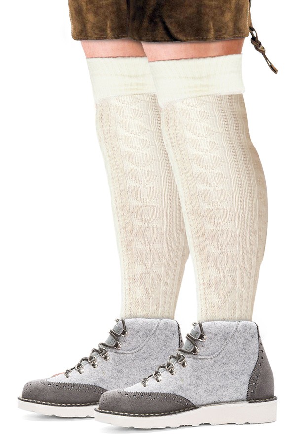 Ecru Tyrolean socks