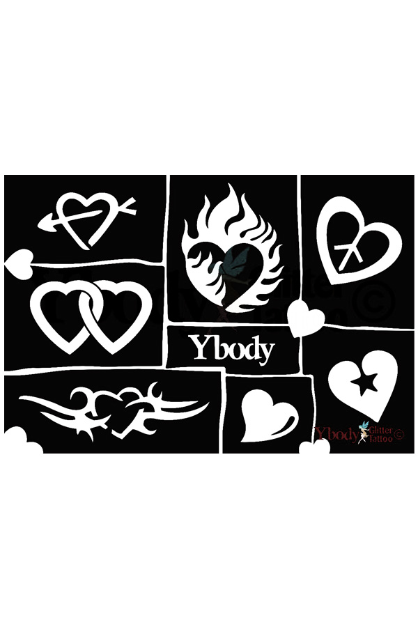 Stencil Hearts 