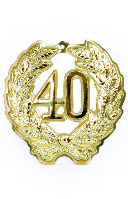 Plastic jubilee wreath 40 year ø 24 cm
