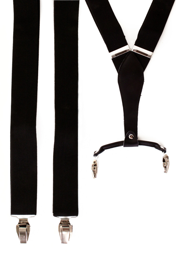 Suspenders black deluxe