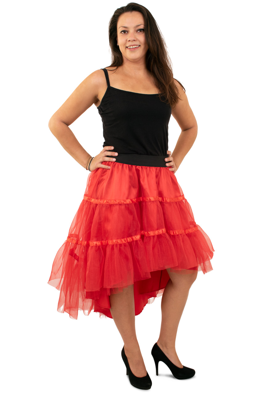 Petticoat sloping red adults one size