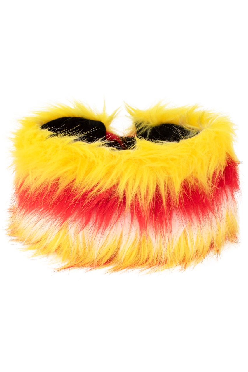 Headband plush red white yellow