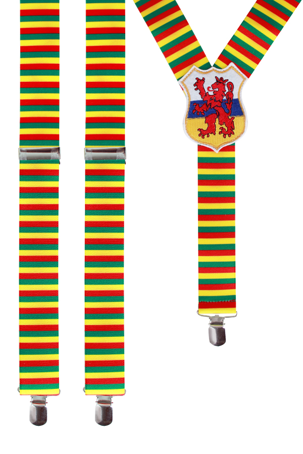 Suspenders  red/yellow/green with badge Limburg