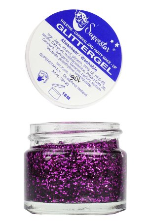 Purple glitter gel skin and hair 15 ml Superstar