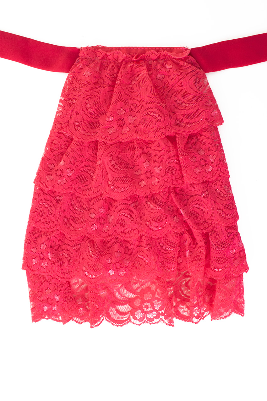 Jabot lace luxury pink