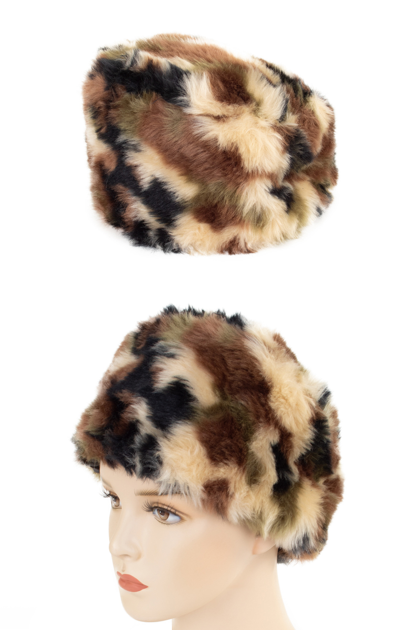Fur hat camouflage