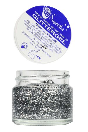 Silver glitter gel skin and hair 15 ml Superstar