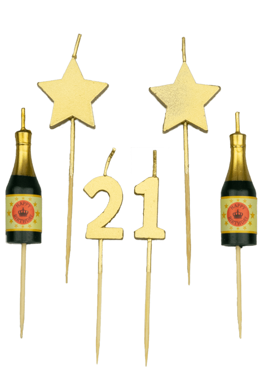 Party cake candles 21 years