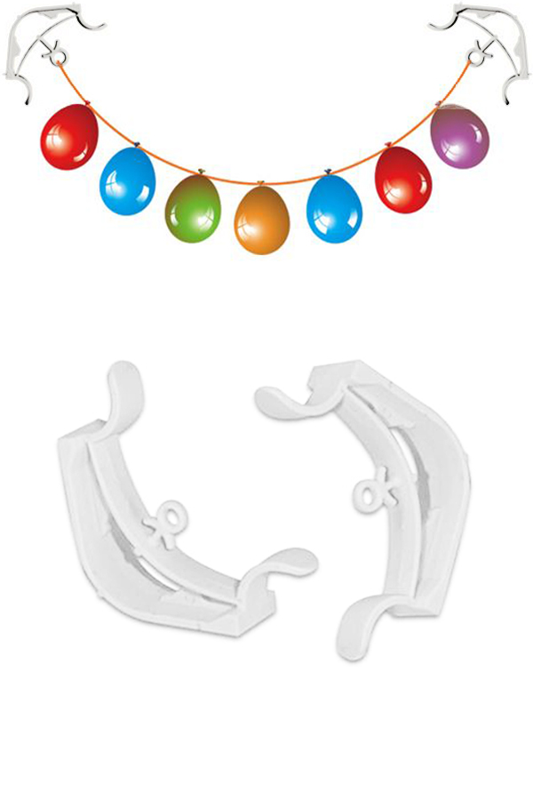 HangIt® Clips hang decorations from wall to wall