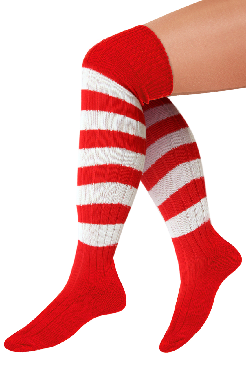 Knee socks red and white size 41 - 47