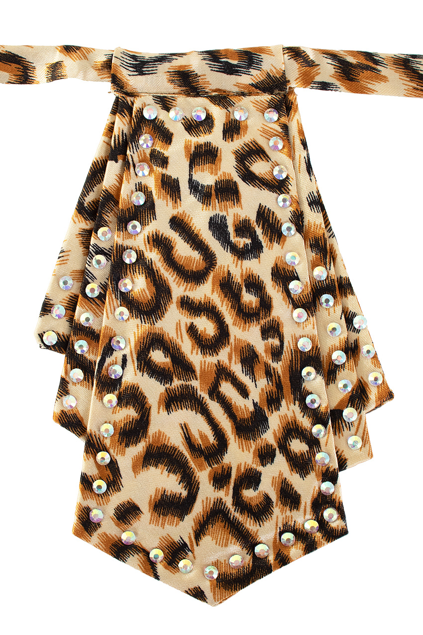 Jabot panther with rhinestones 