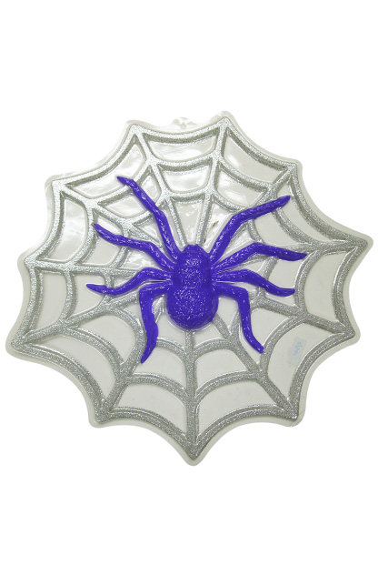 Wall Deco Spider in web 48x48 cm 