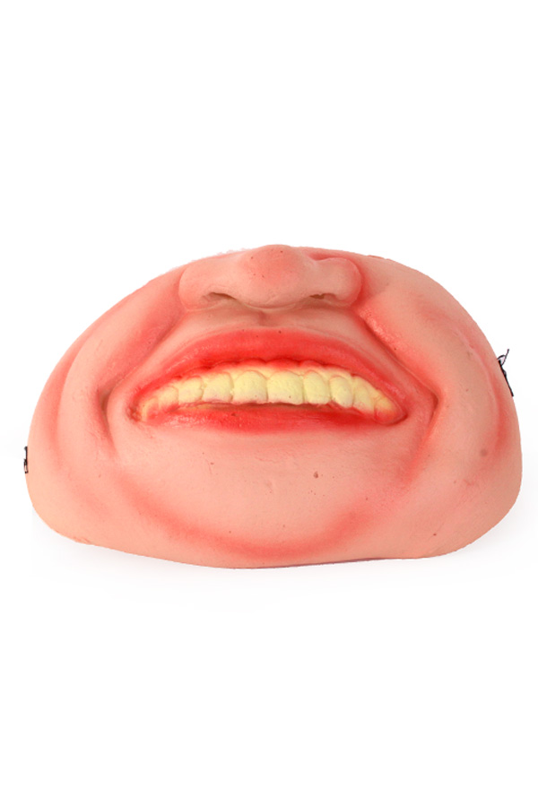 Half mask crooked teeth