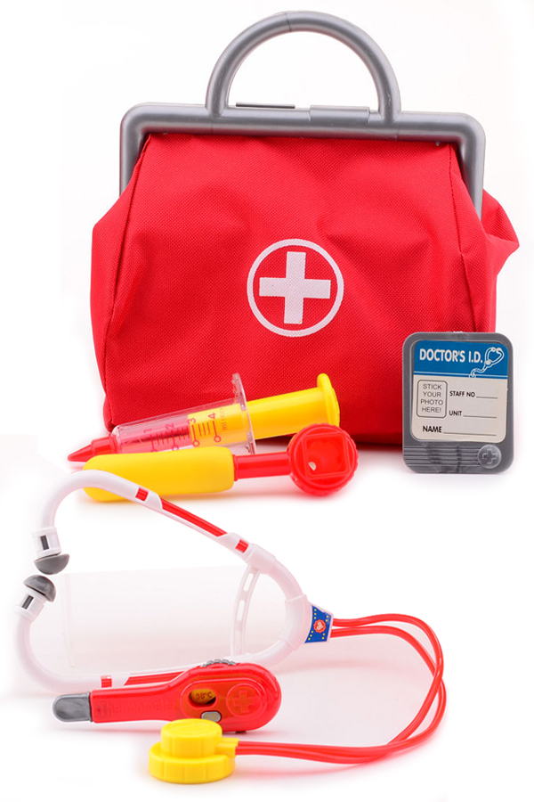 Doctor's bag with accessories 6 pieces
