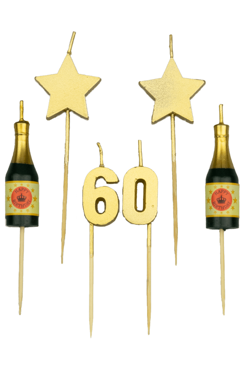 Party cake candles 60 years
