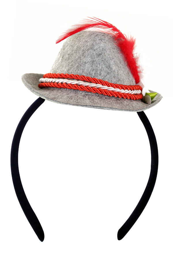 Mini Tiroler hat red on headband